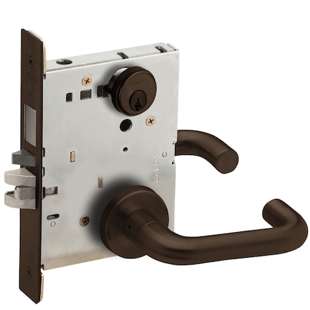 Schlage Entrance Mortise Lock with Deadbolt, 03A Design, Oil Rubbed Bronze L9453P 03A 613